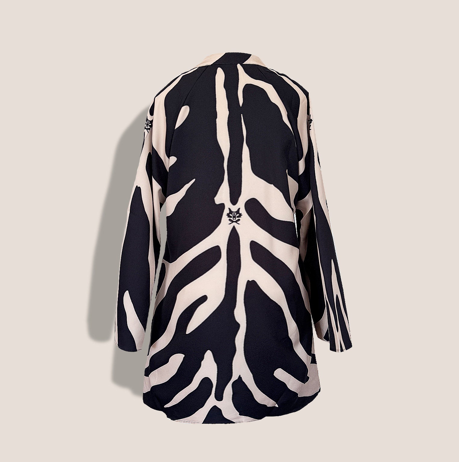 MME. "ZEBRA"  PALM BEACH MINI Dress - NOIR