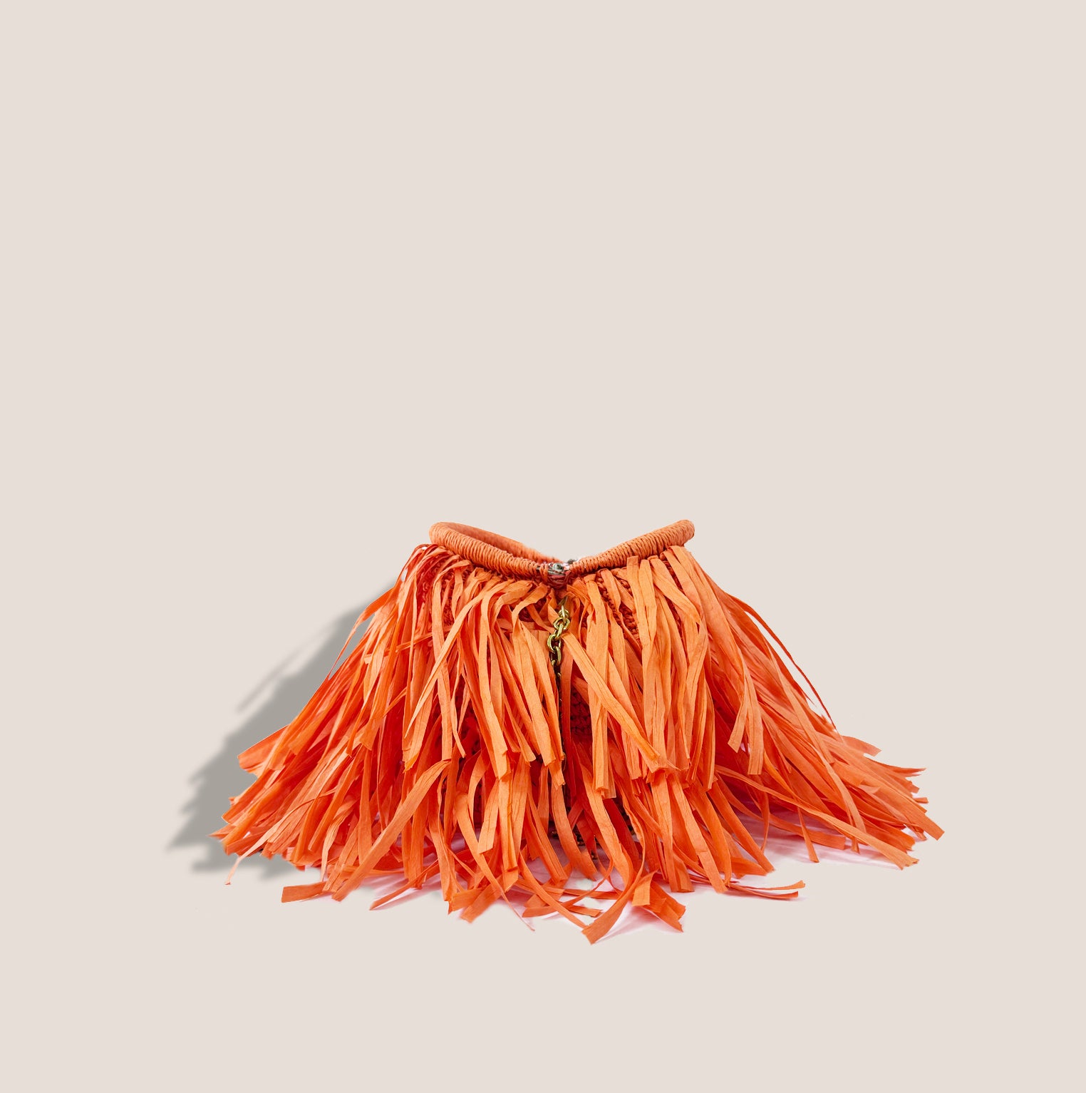 MME. GIGI FRINGE CLUTCH  Grand - Clementine