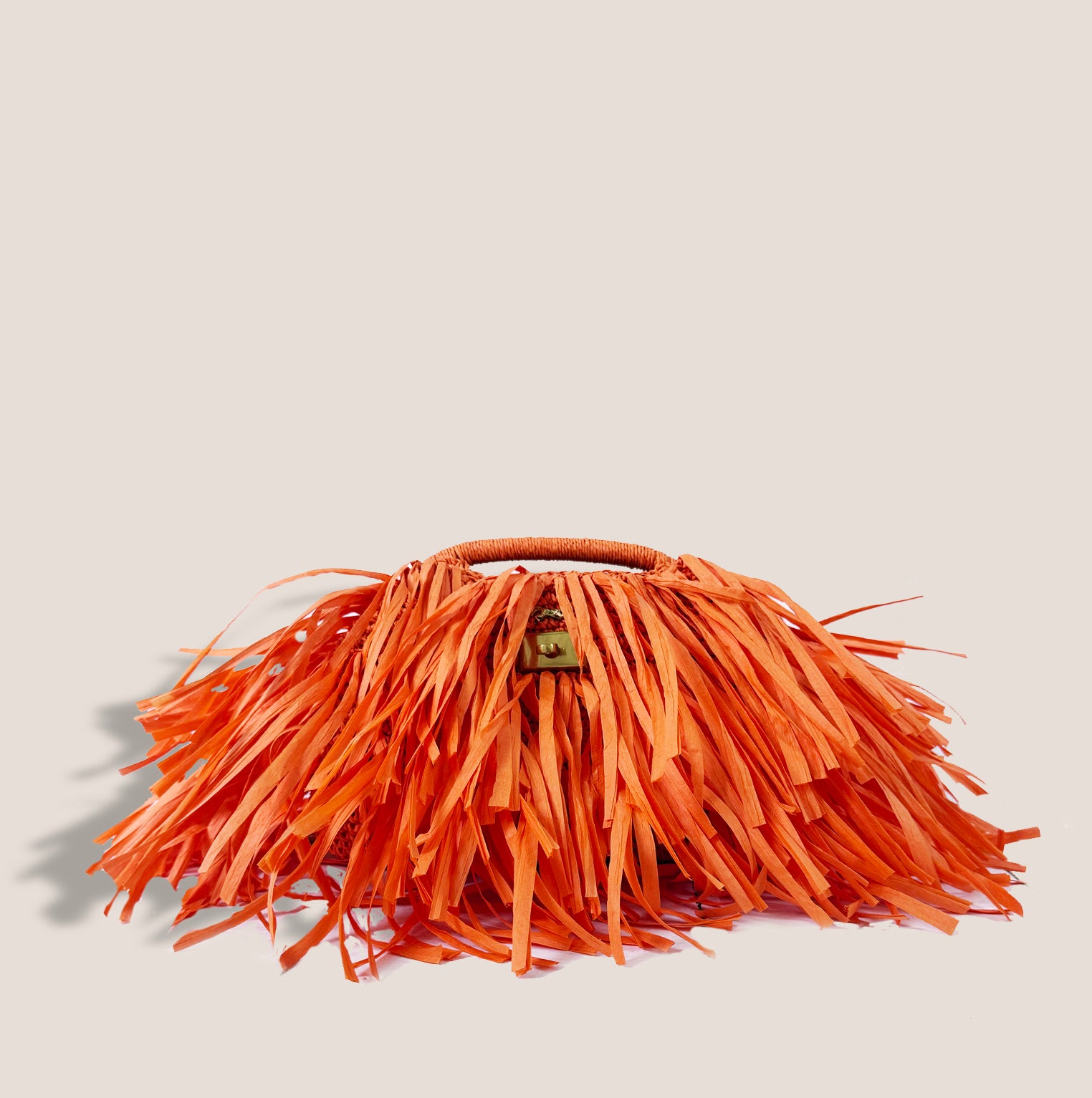 MME. GIGI FRINGE CLUTCH  Grand - Clementine