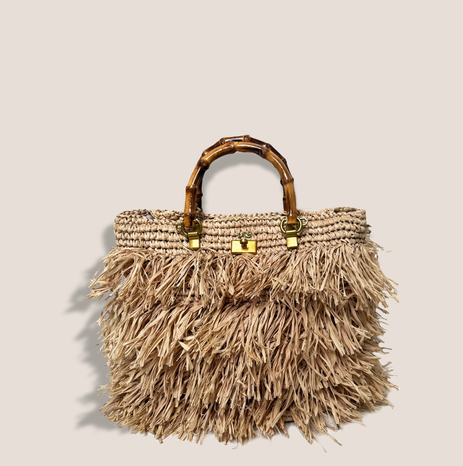 MME. ASTRUD "FRINGE" TOTE - NATURAL