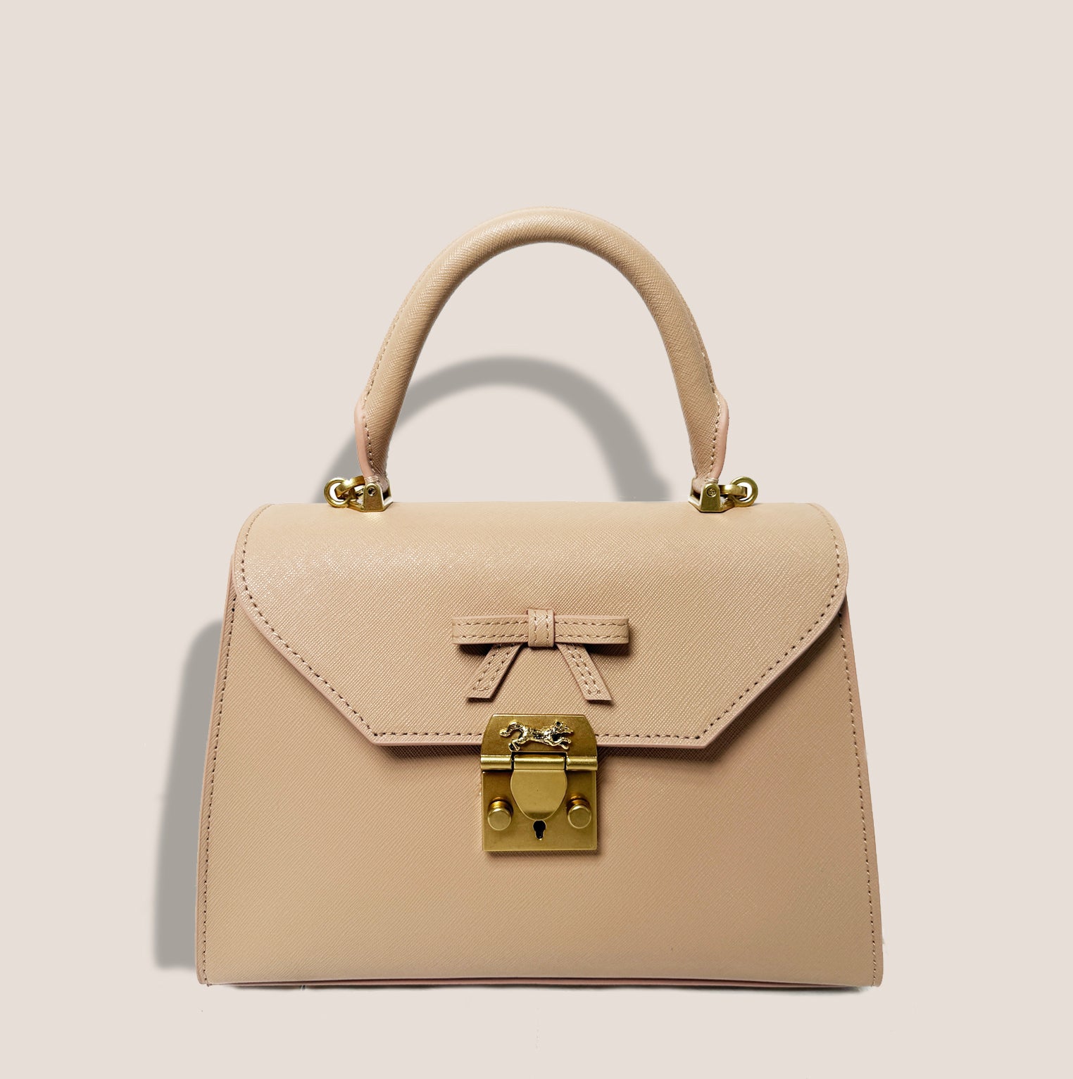 MME. AUDREY BOW Bag - NUDE