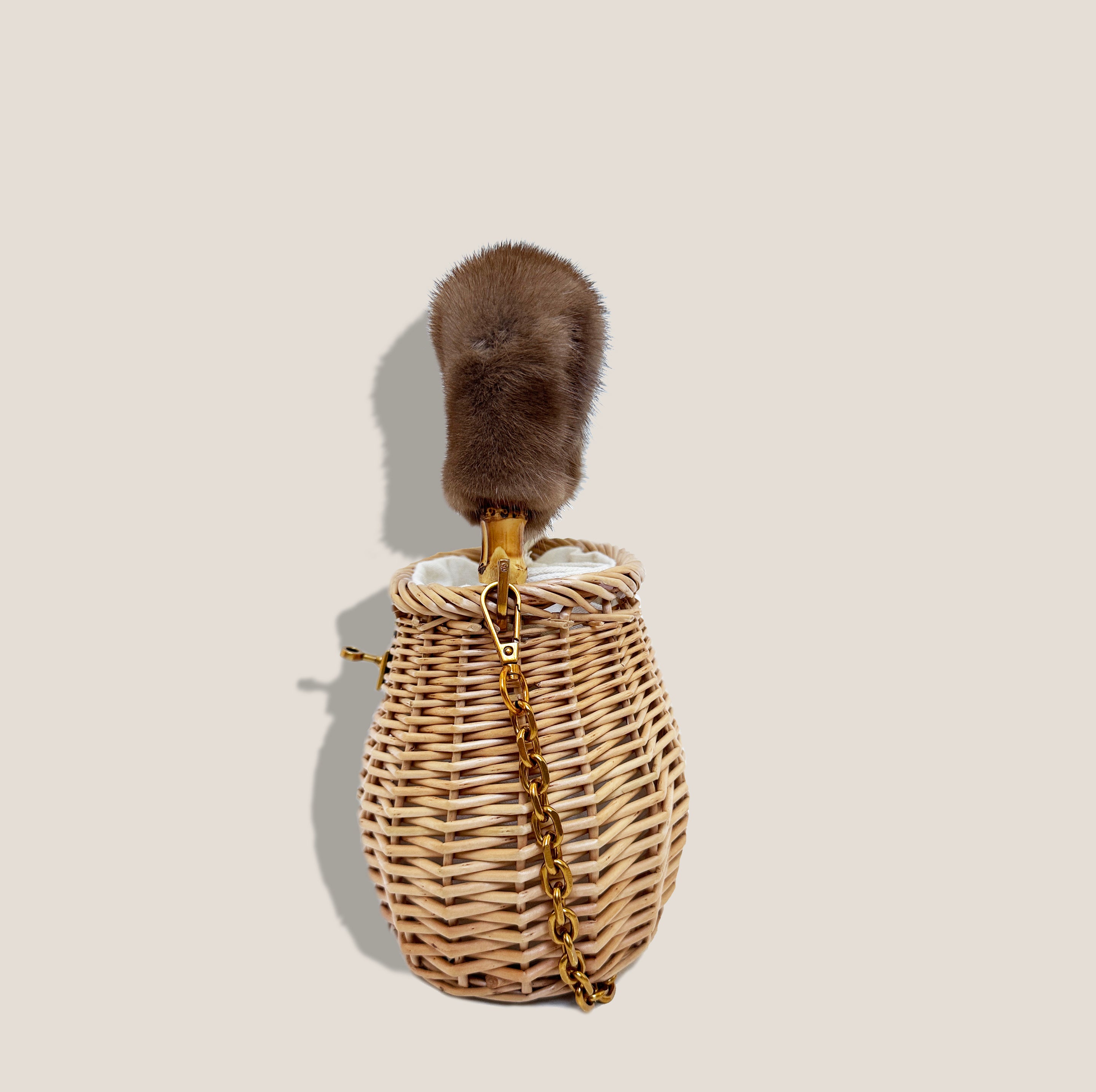 MME.LITTLE MINK ROYCE TOTE - Sable