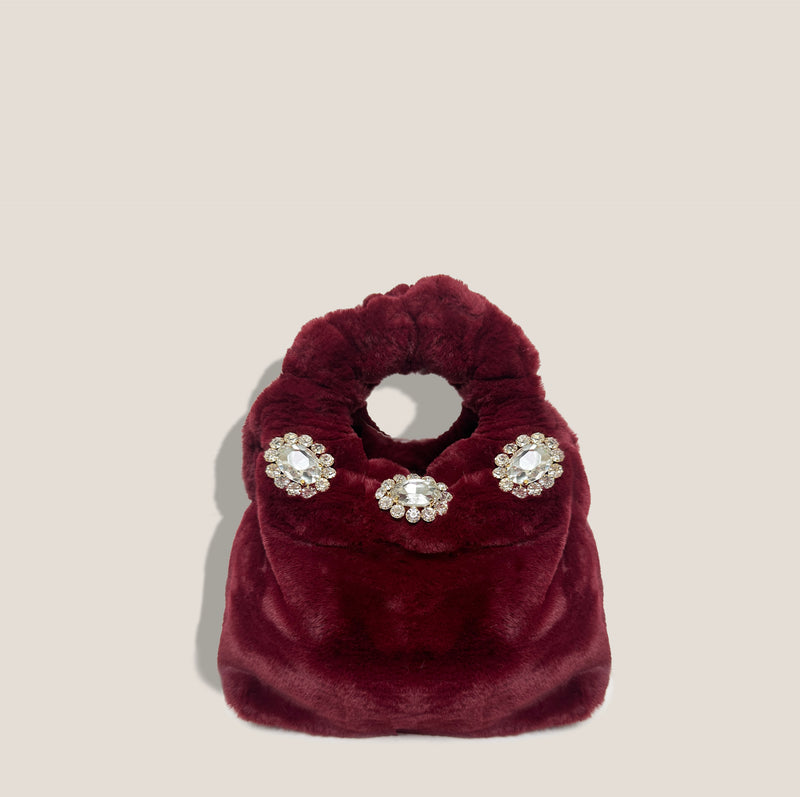 Mme.MINKMME. BONBON Tote - BURGUNDY