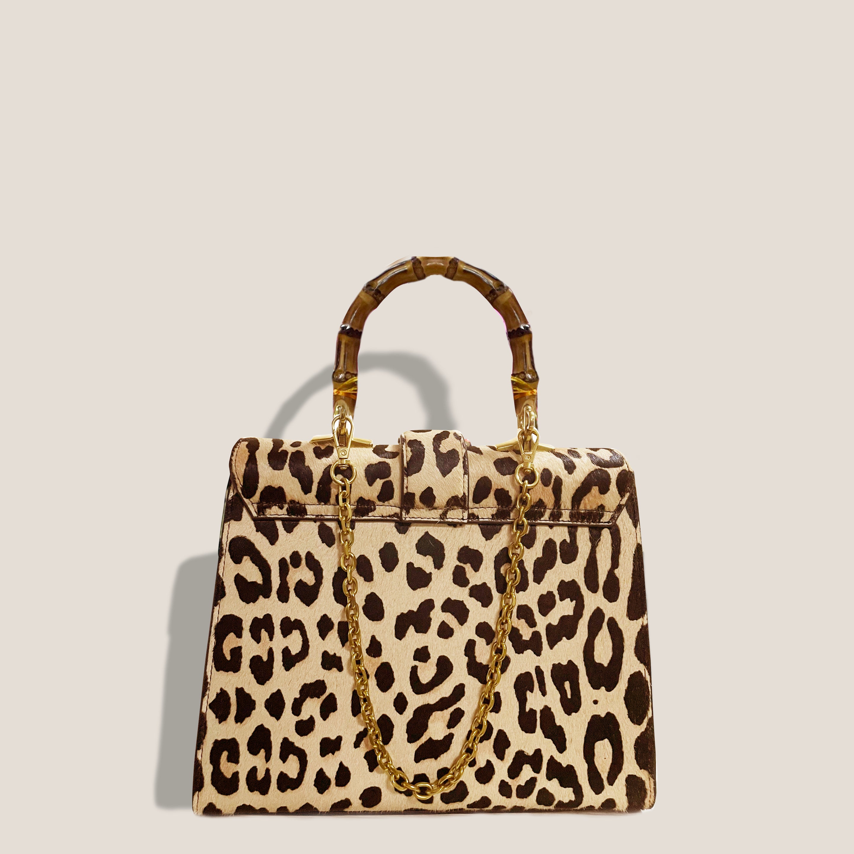 THE CARLTON BOW BAG 20cm - LEOPARD