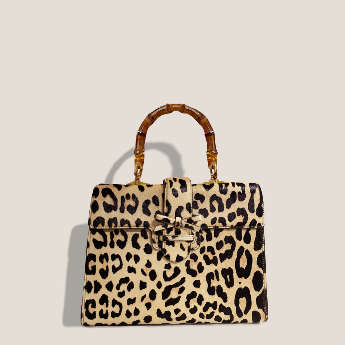 Leopard Print Handbag – Bow Top-Handle Bag | The Carlton