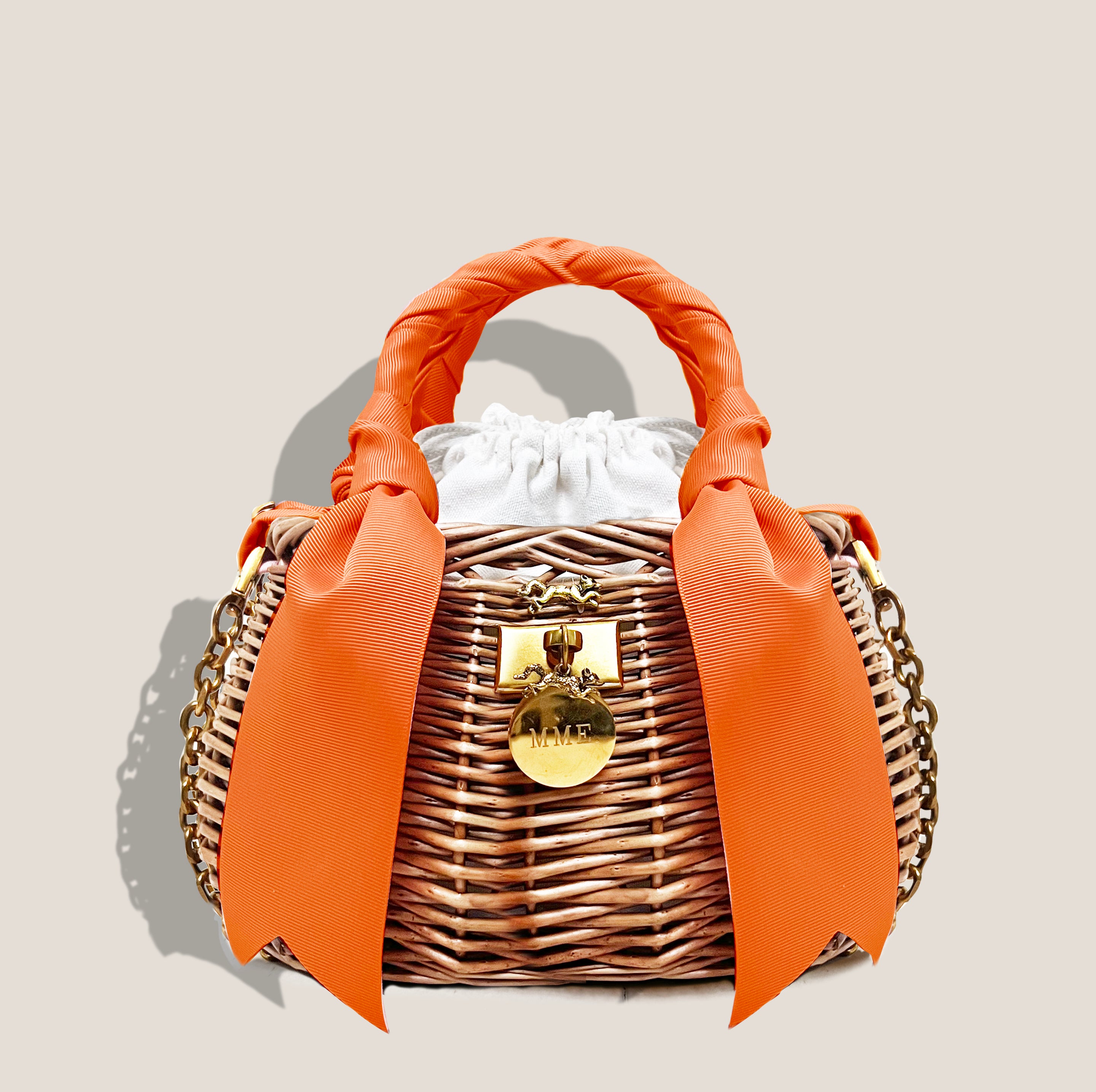 The Little Round Royce Tote - Clementine