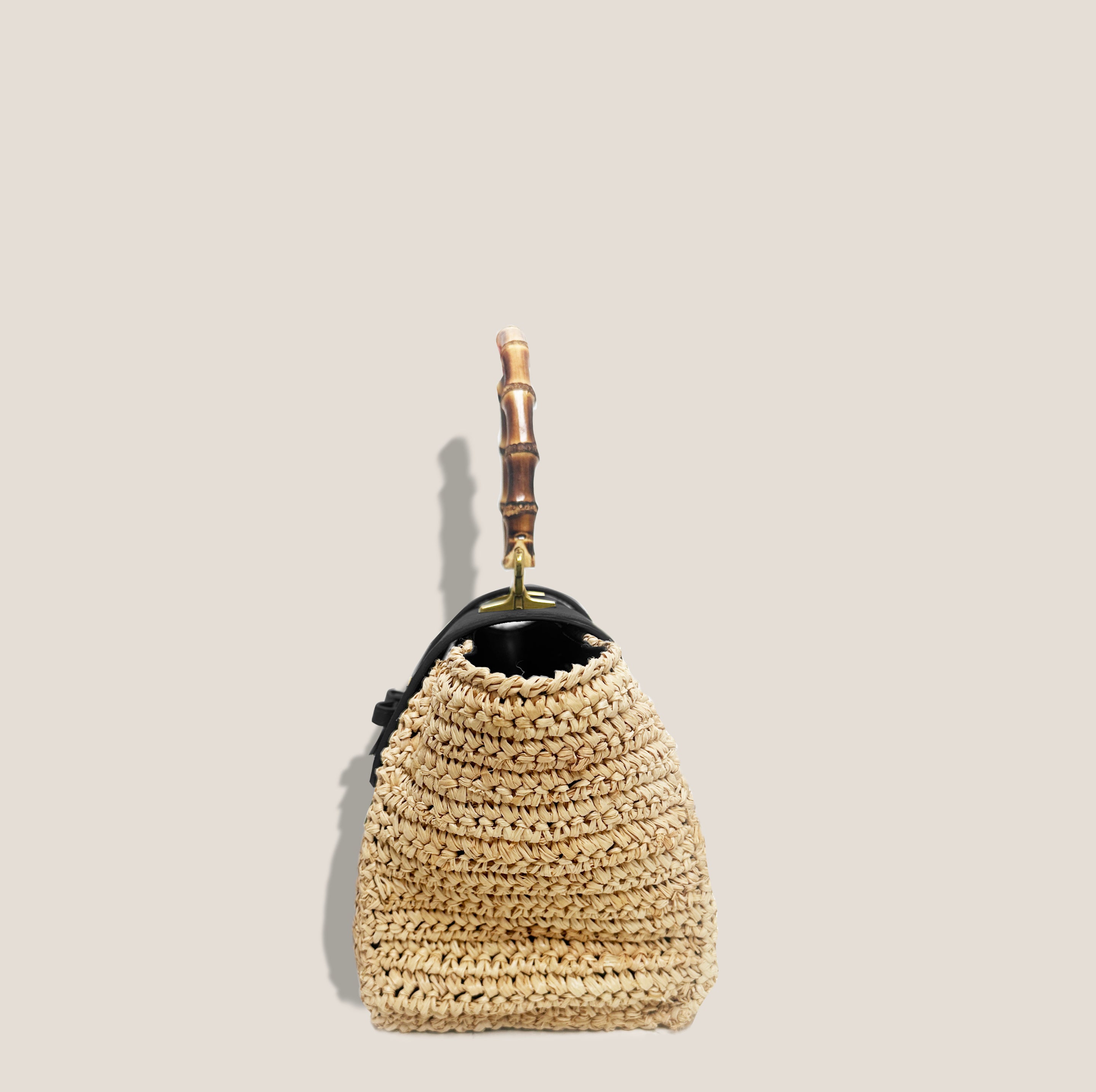 WOVEN MISS ONASSIS BAG - NOIR