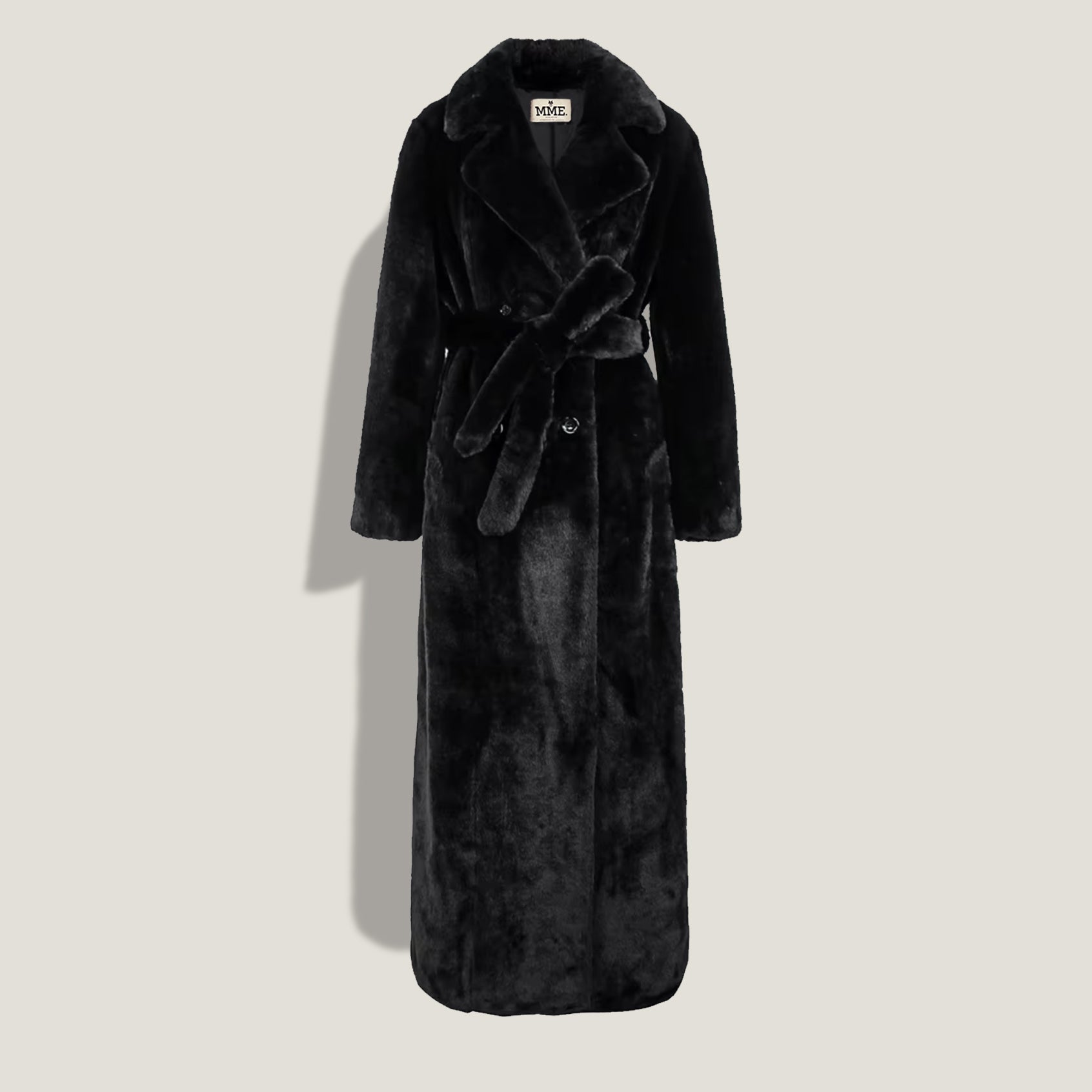 MME. KENNEDY FUR TRENCH COAT - NOIR