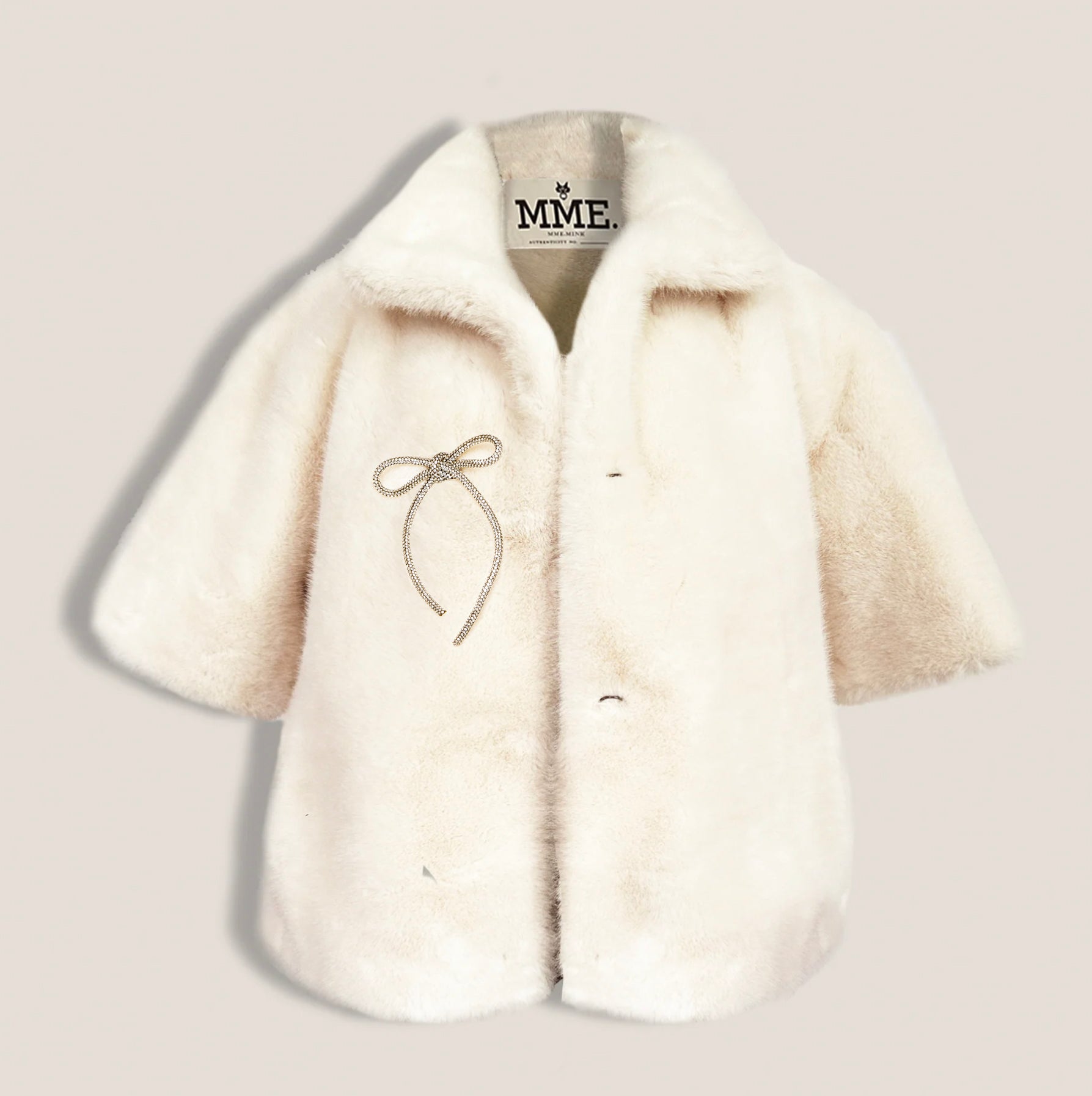 THE MINKY JEWELED DAY  COAT