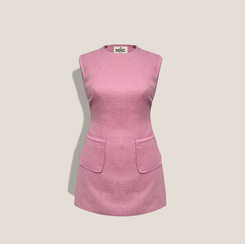 Mme.MINKMME. TURLINGTON BOUCLÉ Dress - ROSE PINK