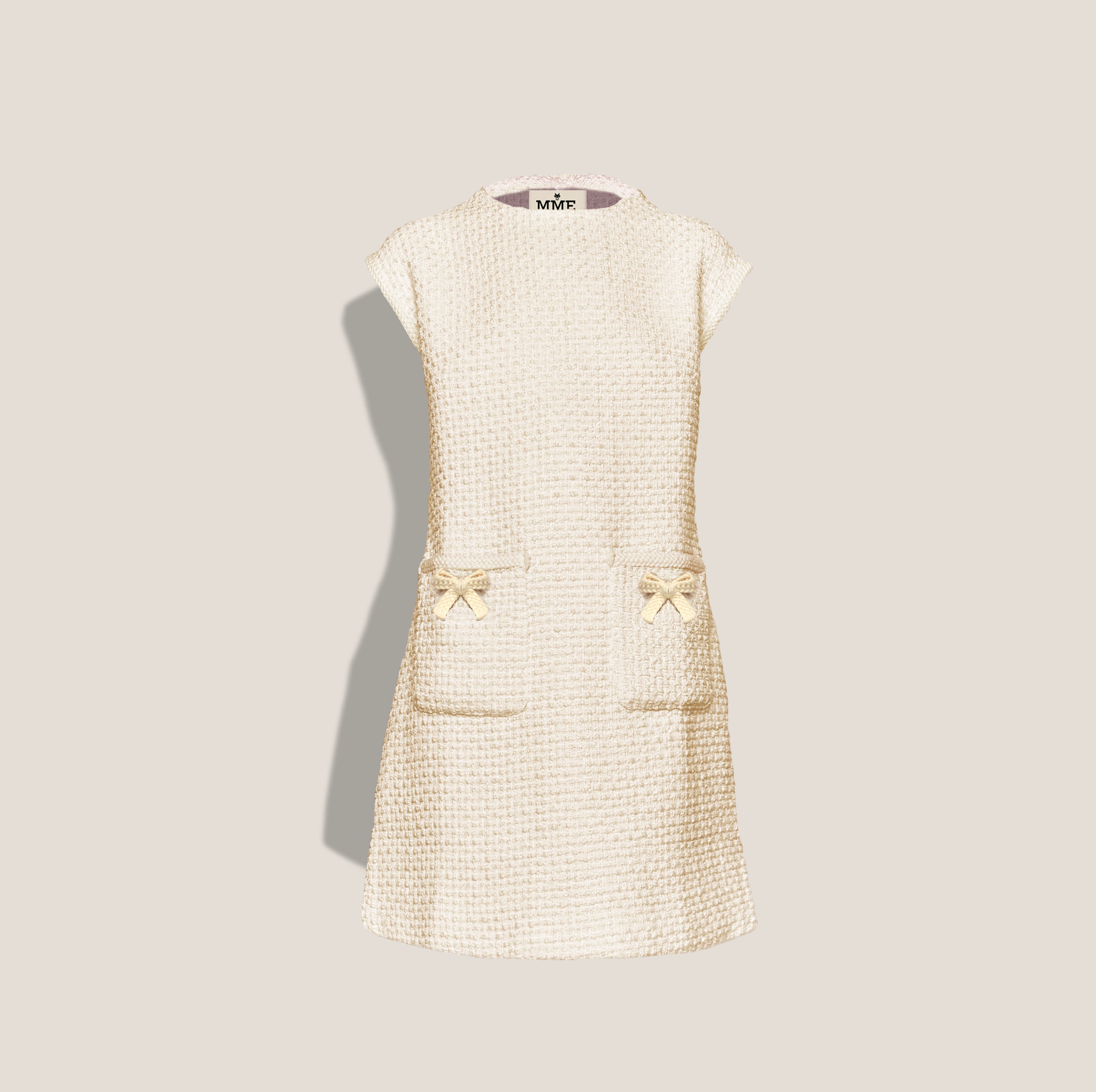 MME. TURLINGTON BOUCLÉ Dress - CREME