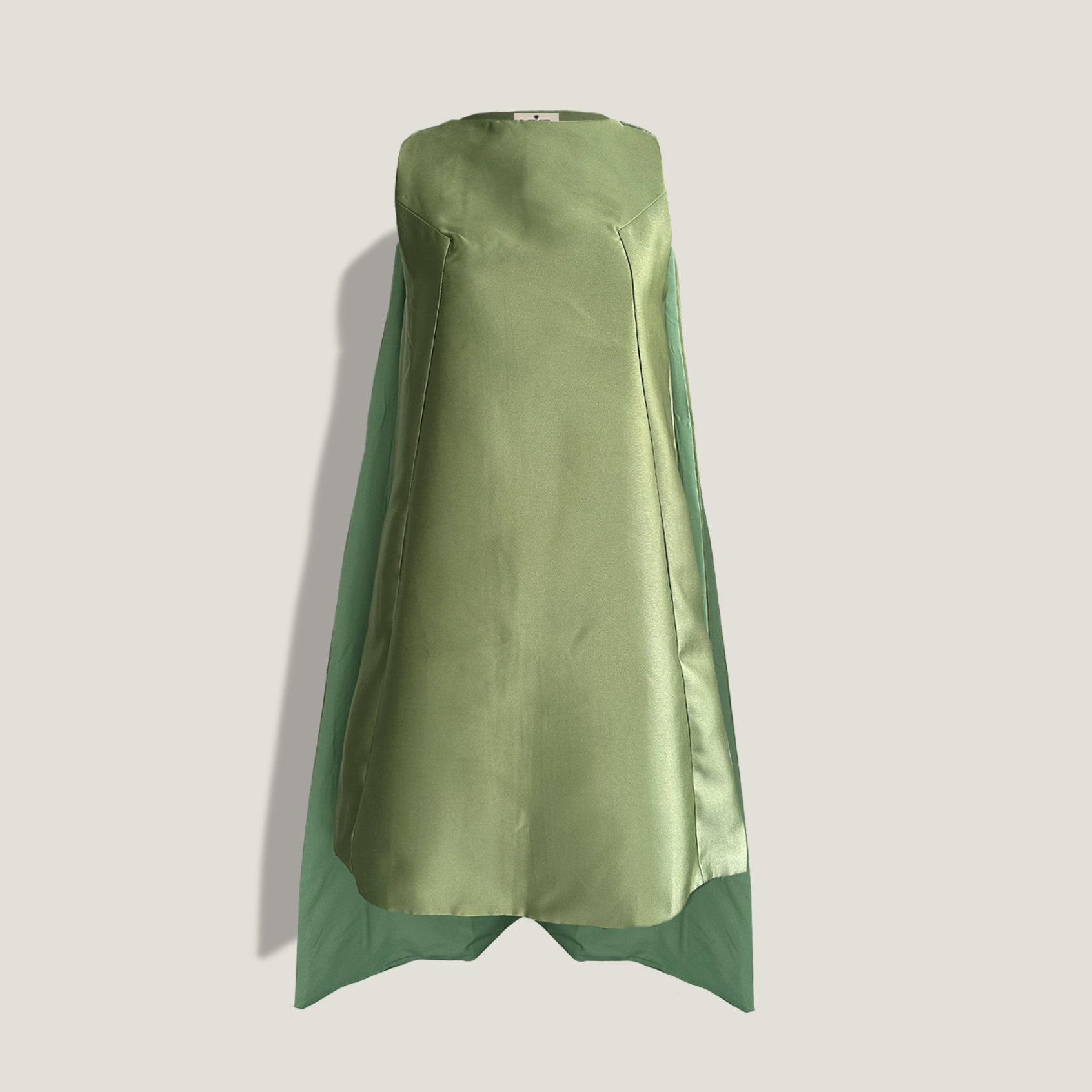MME.MONACO CAPELETTE DRESS - MOSS