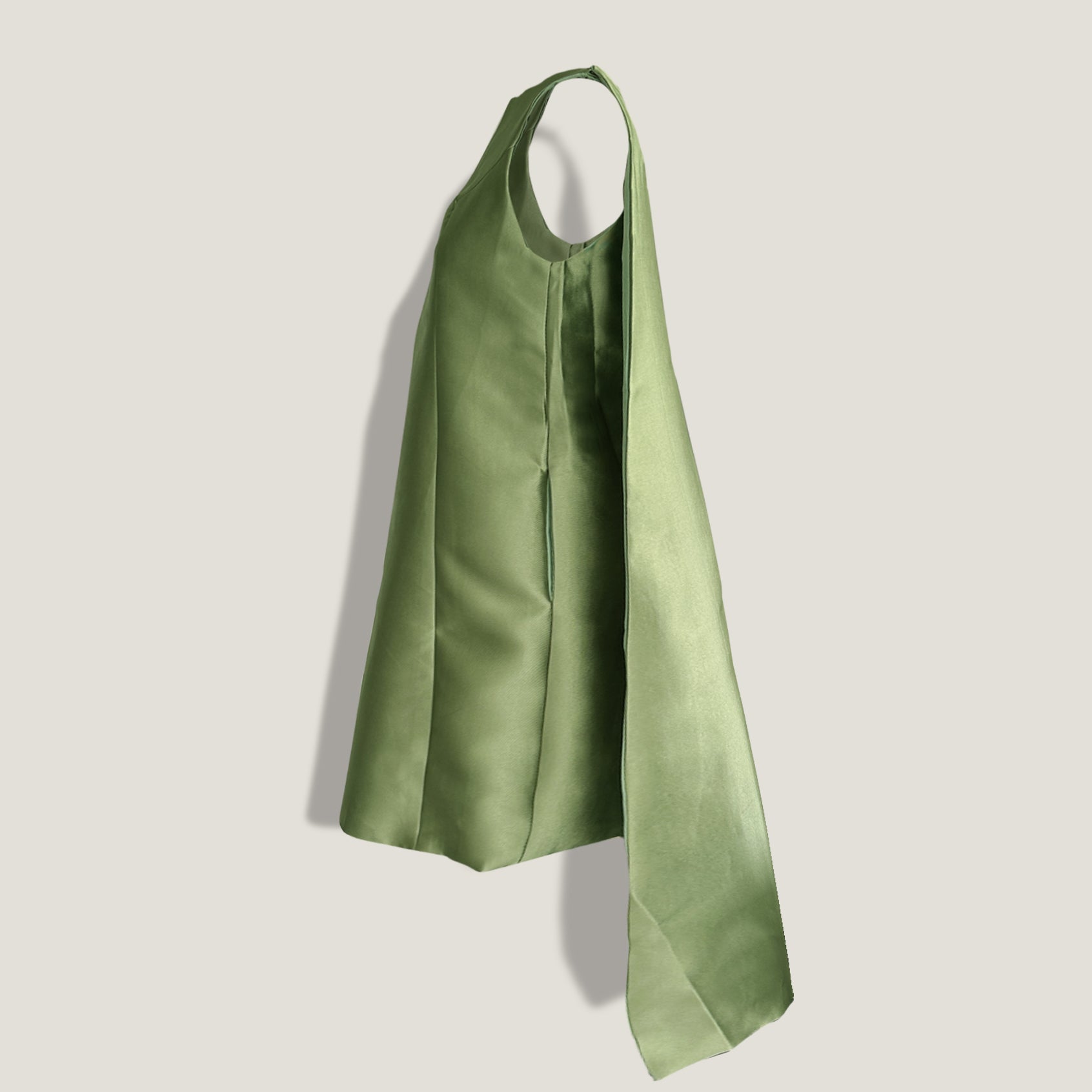 MME.MONACO CAPELETTE DRESS - MOSS