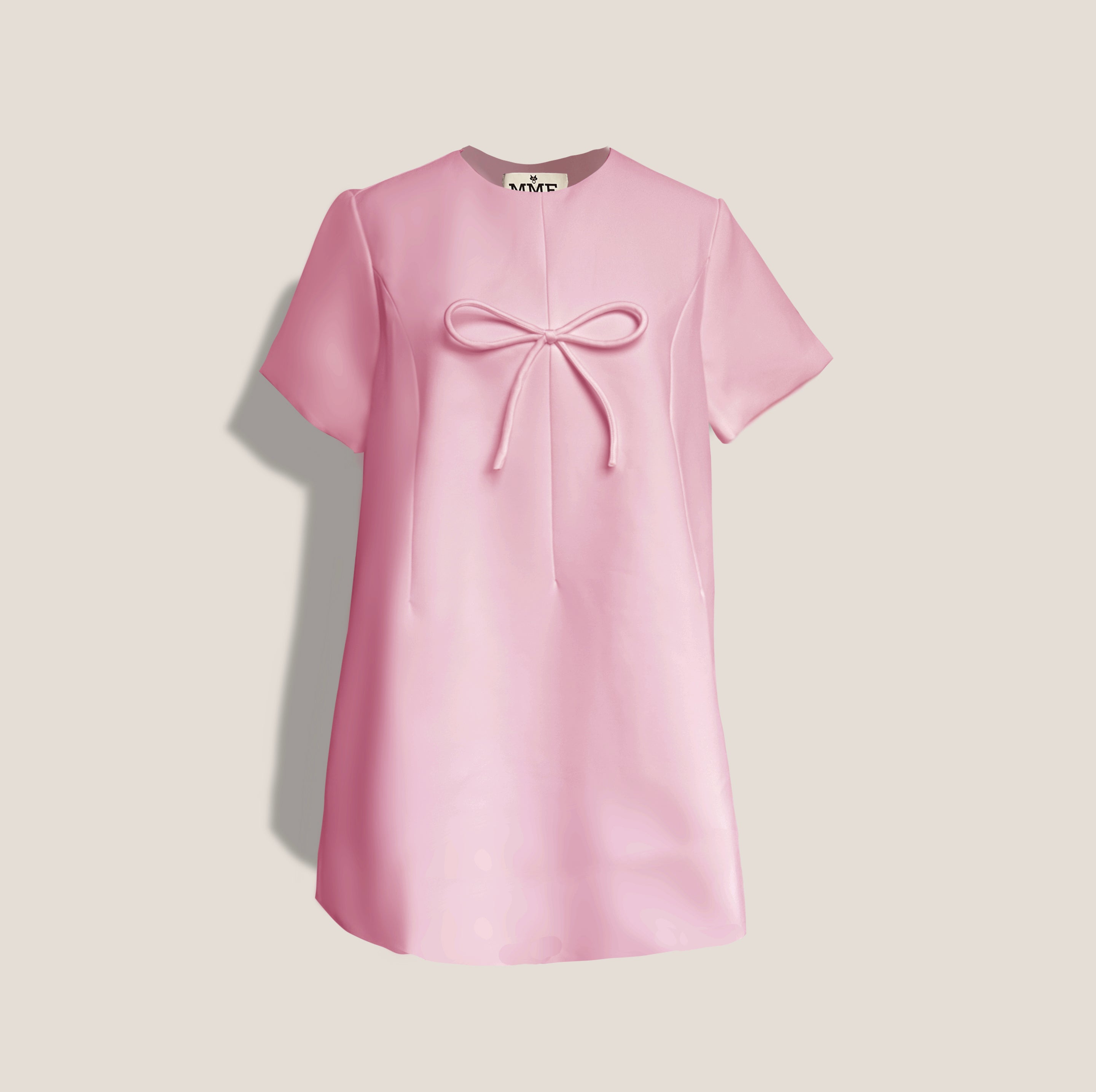 MME. CARLTON MINI BOW DRESS - PINK