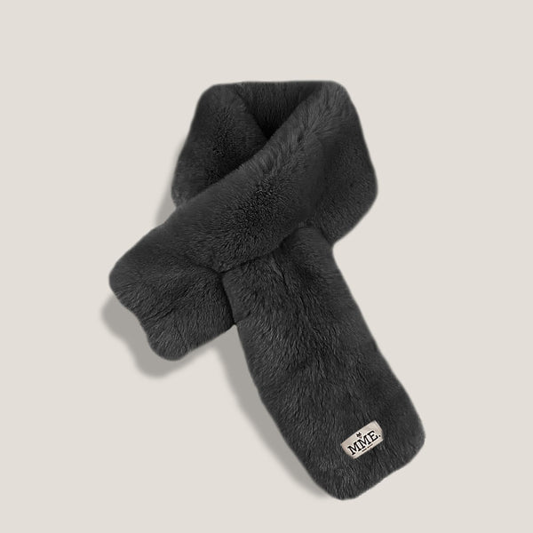 Mme.MINKMME. FUR WRAP - NOIR