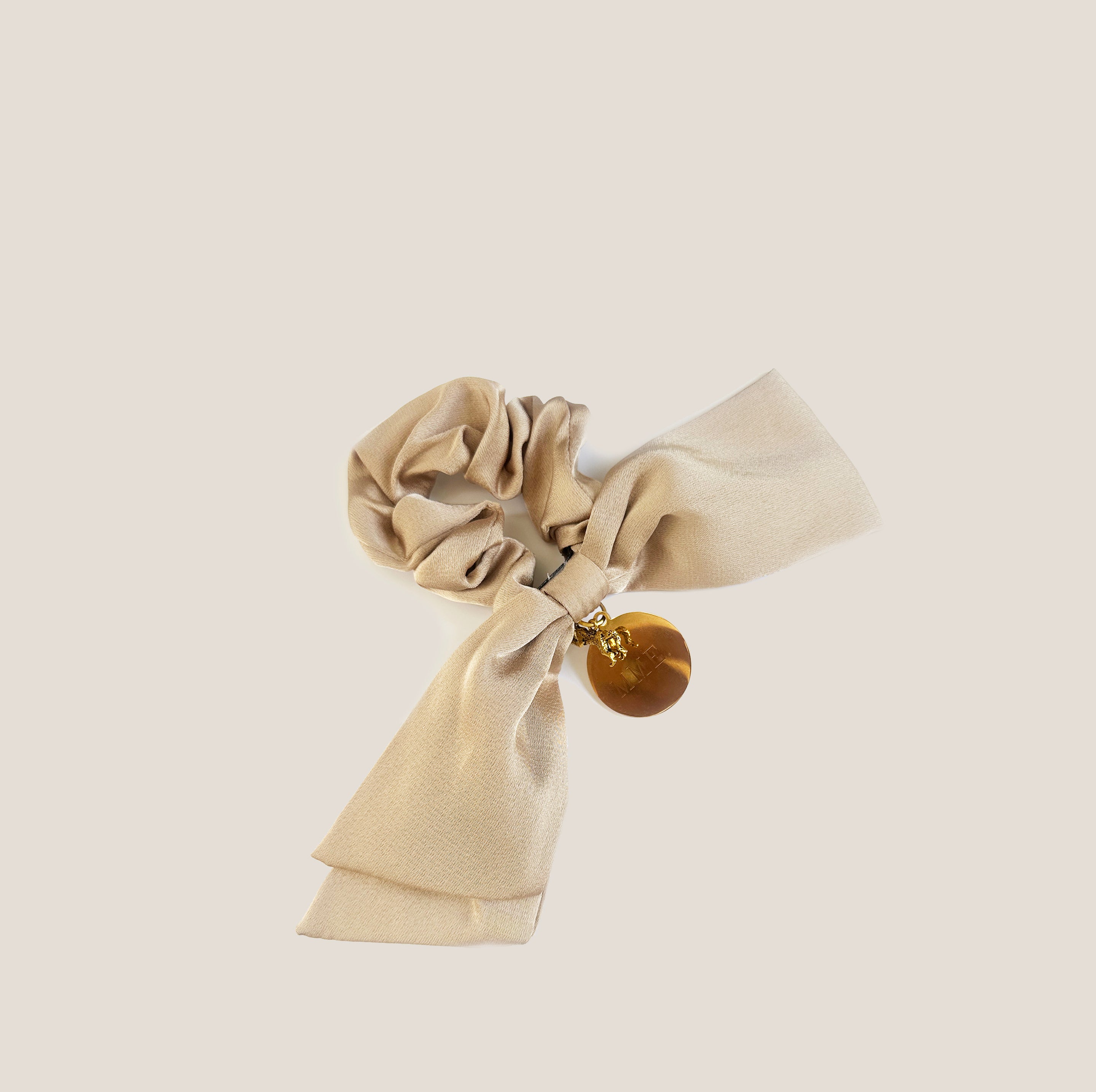 MME.MINK BOW HAIR TIE - NUDE