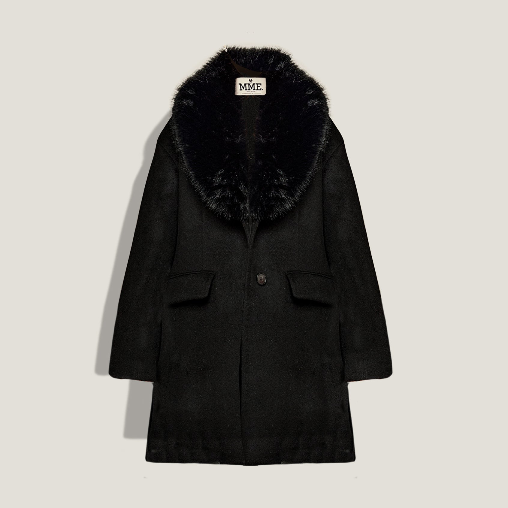 THE CARLTON PEACOAT COAT - NOIR