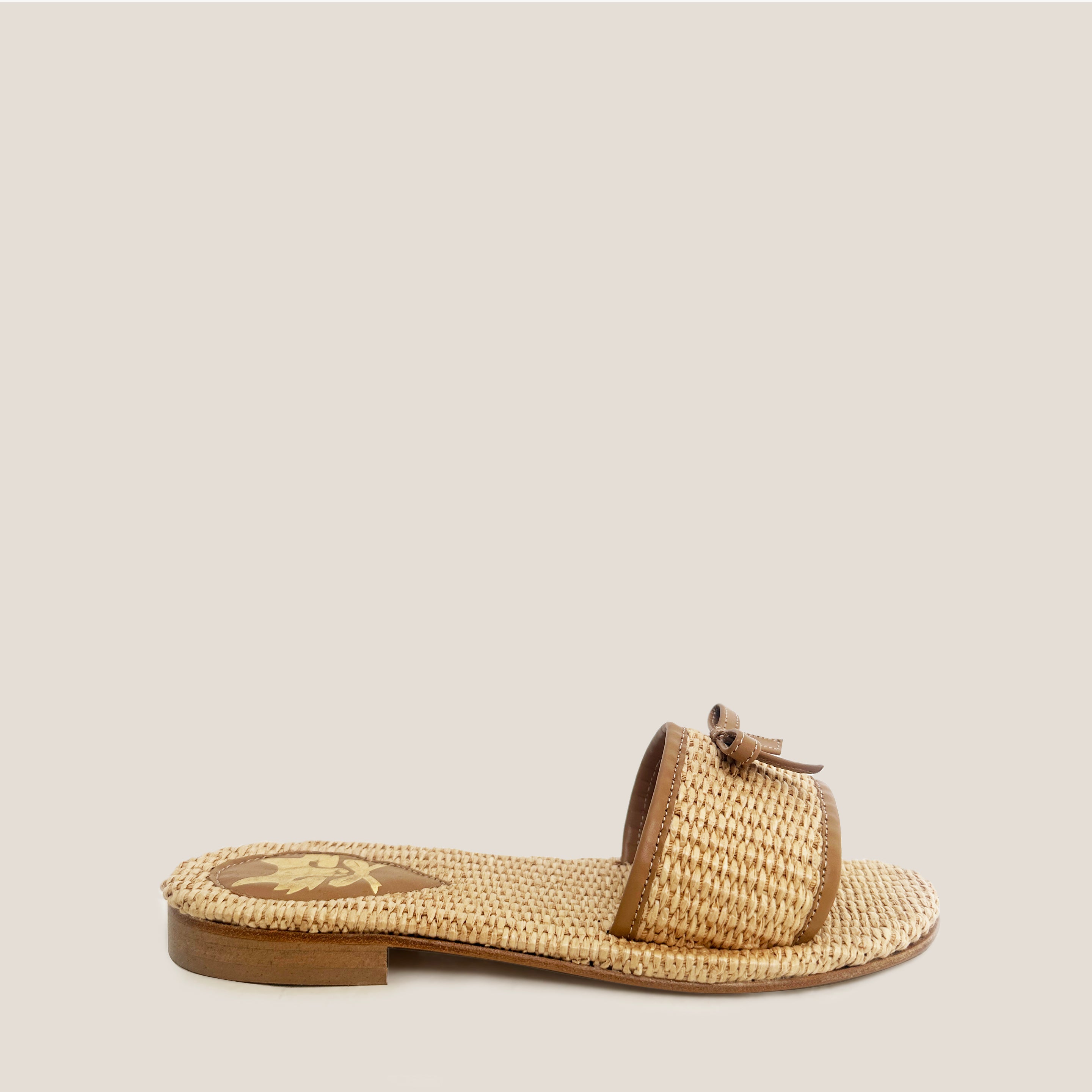 MME.MINK Jackie Raffia Sandal  - NUDE