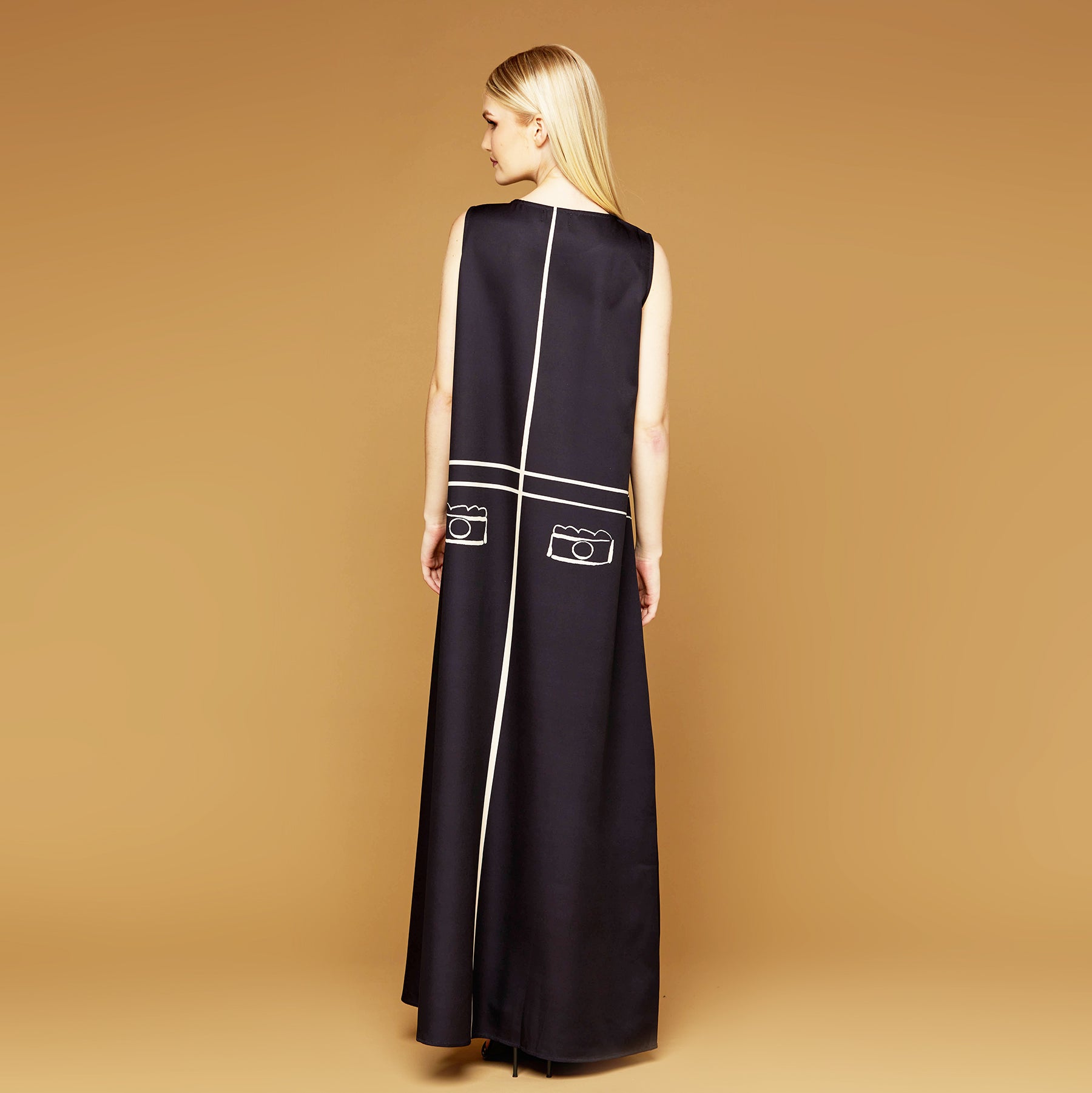 MME. "BEATRICE" Garden Dress - NOIR*