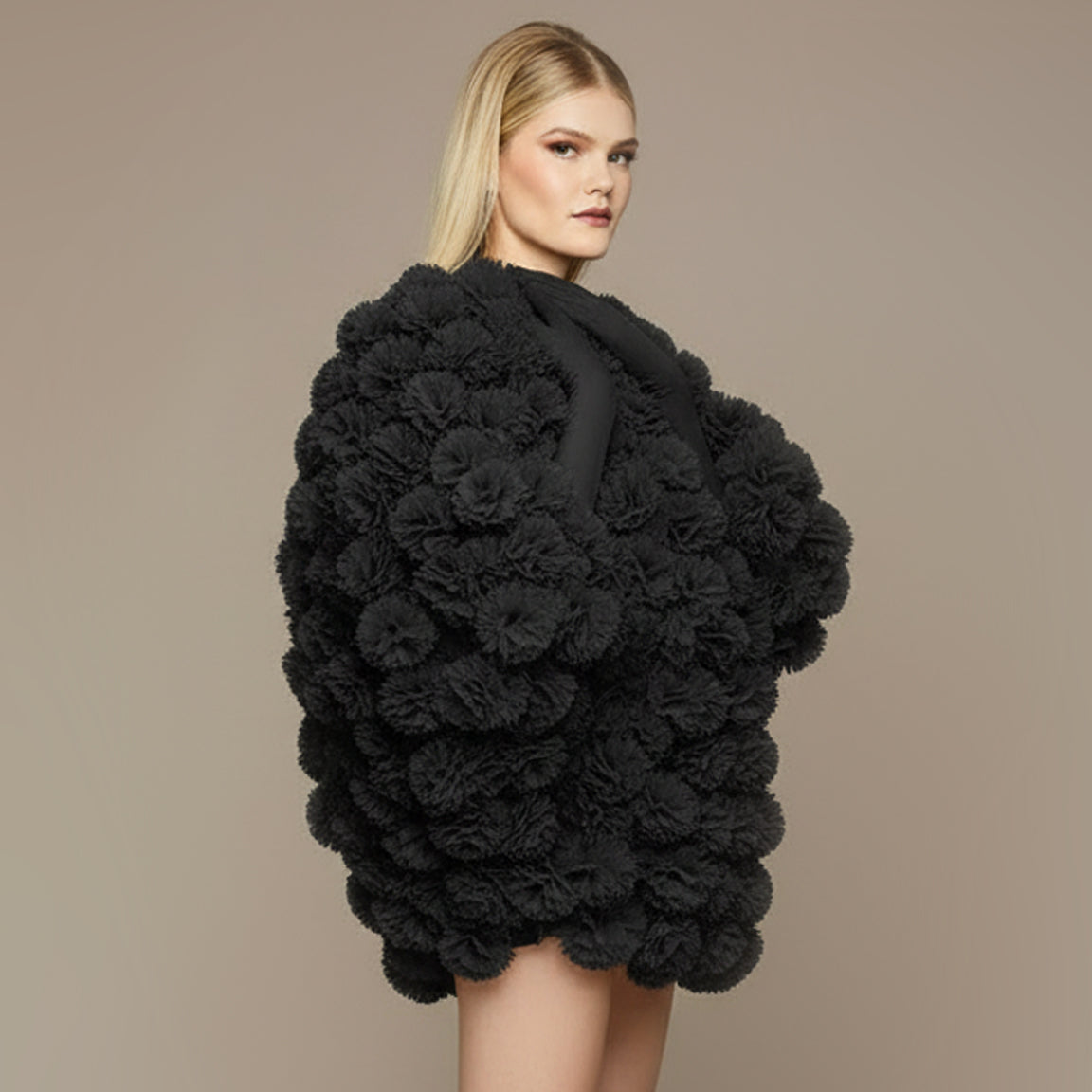 MME. POOFE FLOWER DRESS - NOIR