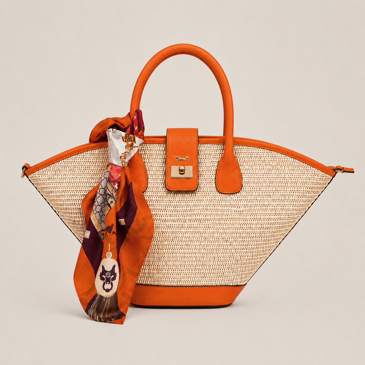 MME. ELOISE SCARF TOTE - CLEMENTINE