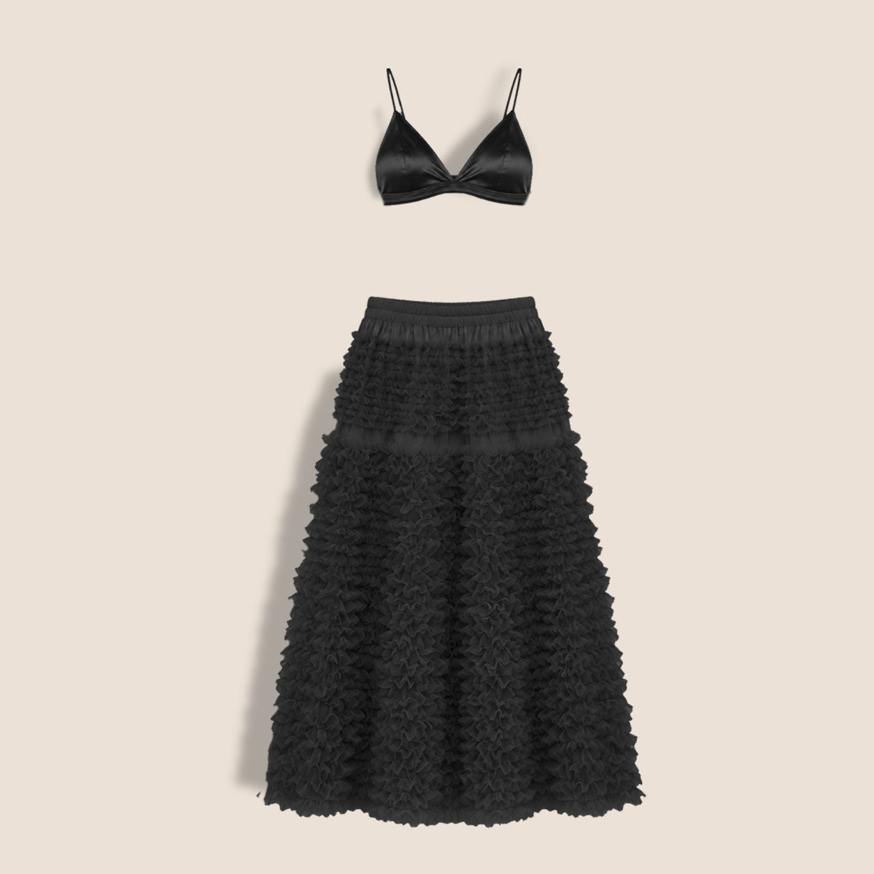 MME. OPERA TULLE SKIRT + BRALETTE - NOIR