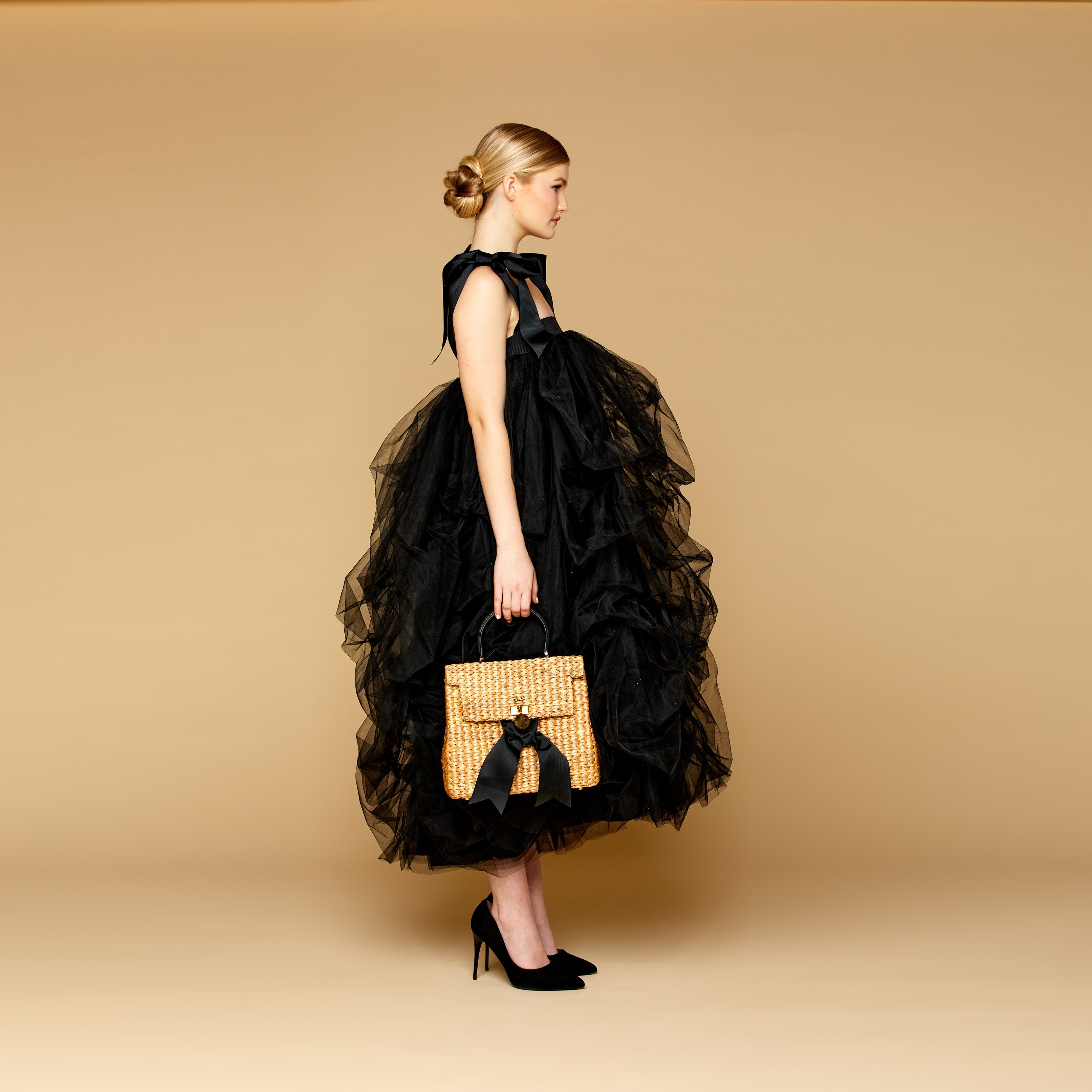 MME. VENDOME TULLE Dress - NOIR