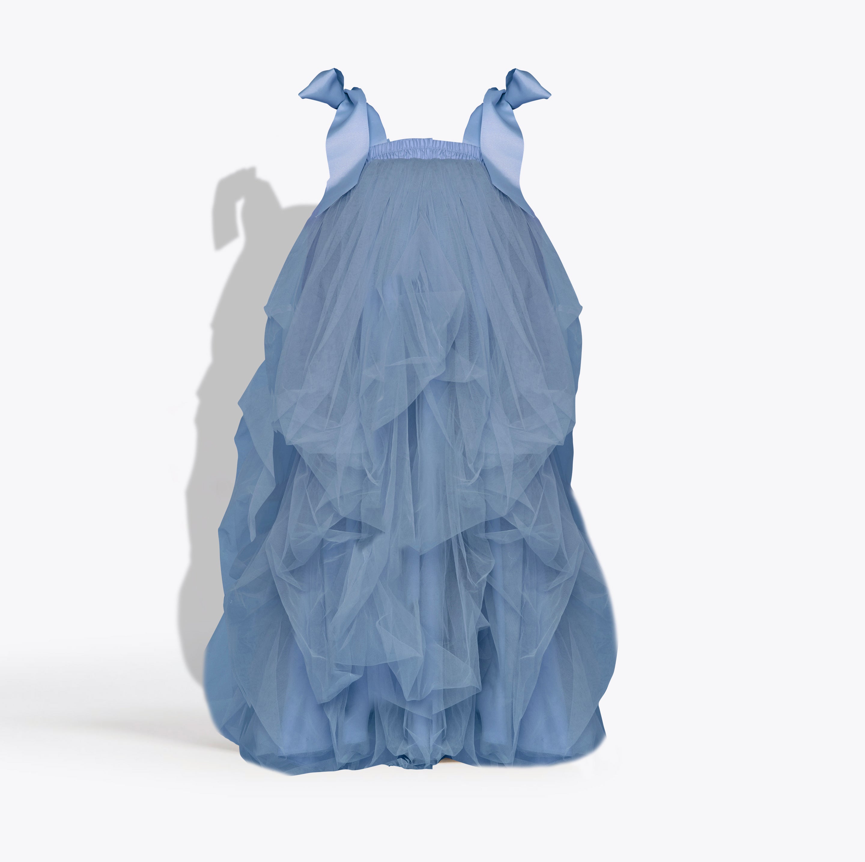MME. VENDOME TULLE DRESS - CORNFLOWER