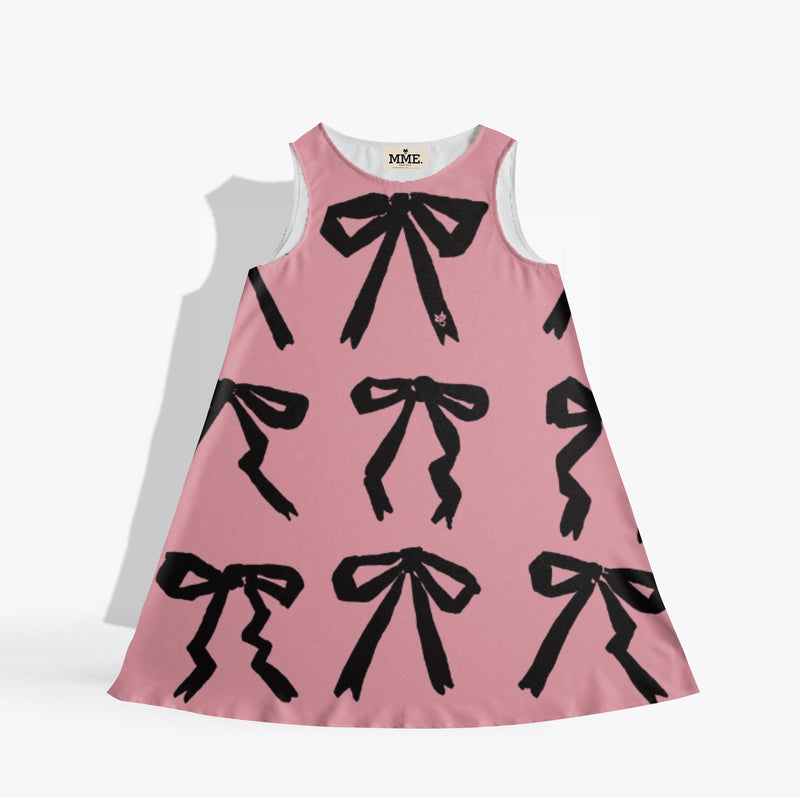 Mme.MINKMME. SIGNATURE BOW Scarf Dress - Rose