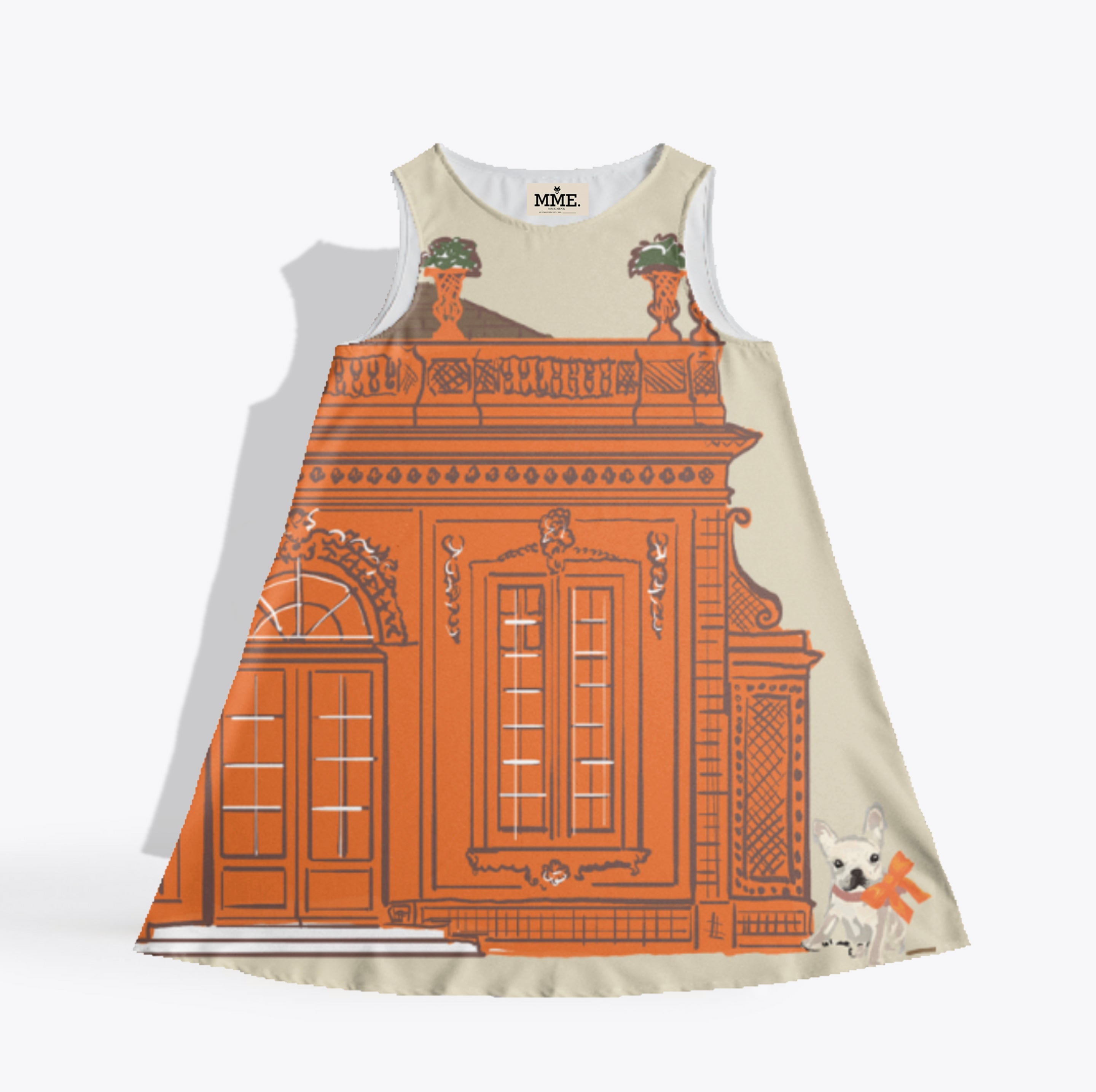 MME.MINK FRAIS SCARF DRESS - CLEMENTINE