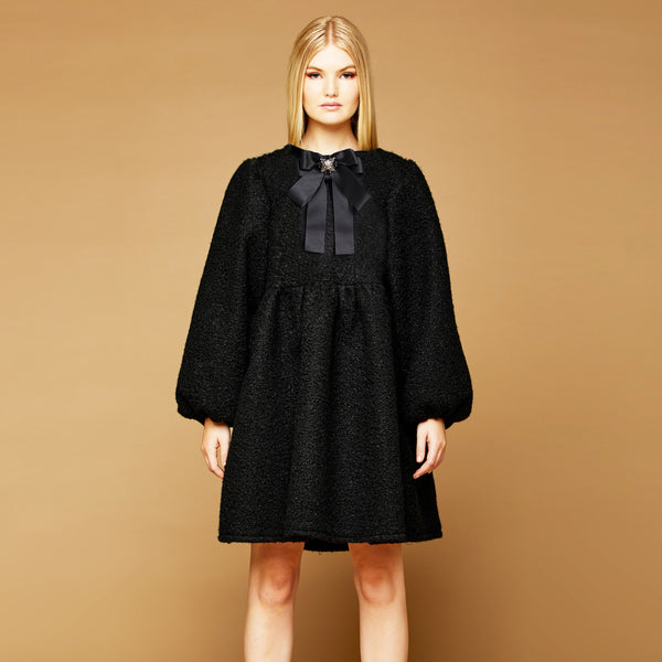 Mme.MINK"THE ELEANOR" Estate Dress in Noir