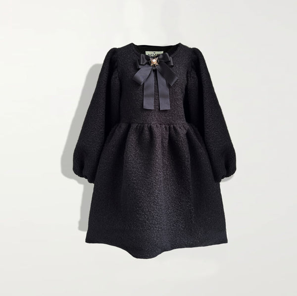 Mme.MINK"THE ELEANOR" Estate Dress in Noir