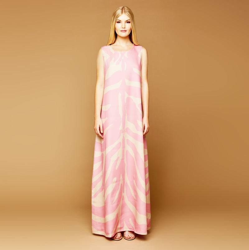Mme.MINKMME. "ZEBRA" Garden Dress - ROSE PINK