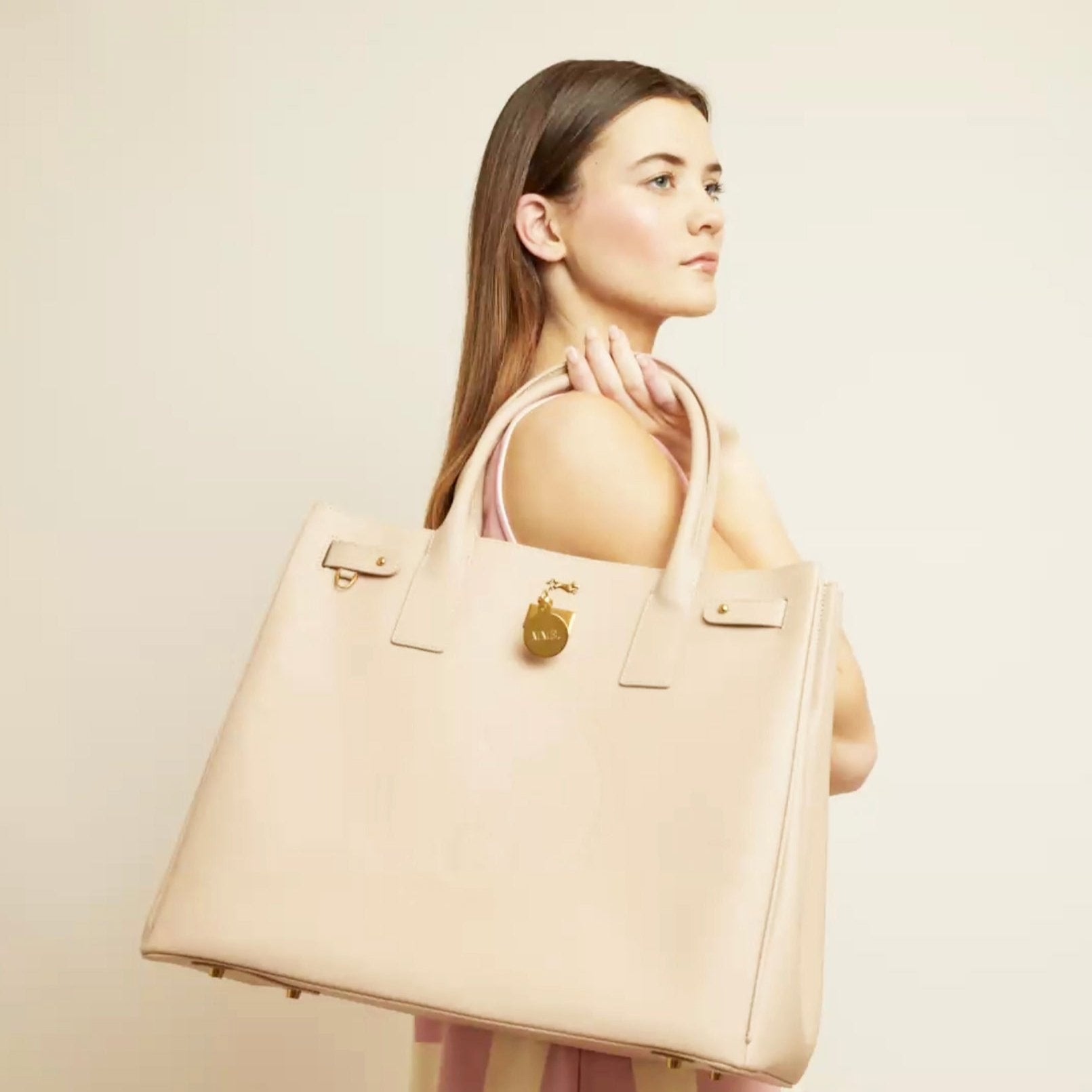 THE HERITAGE TOTE in Nude GRAND