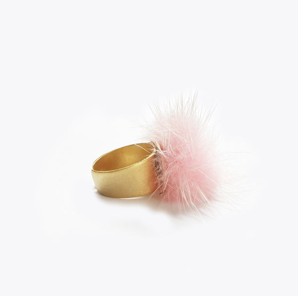 Mme.MINKMME. MINK PUFF RING - Fairy Pink